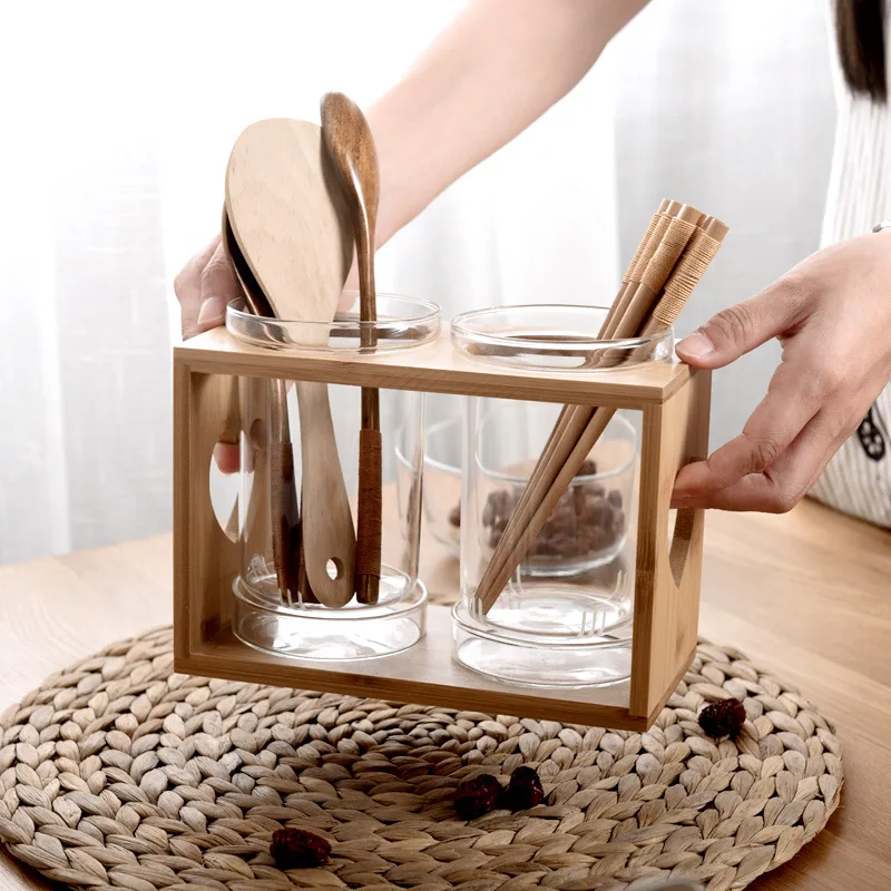 Kitchen Gadgets In Japan - Utensils Conatiner Holder Glass Kitchen Cutlery