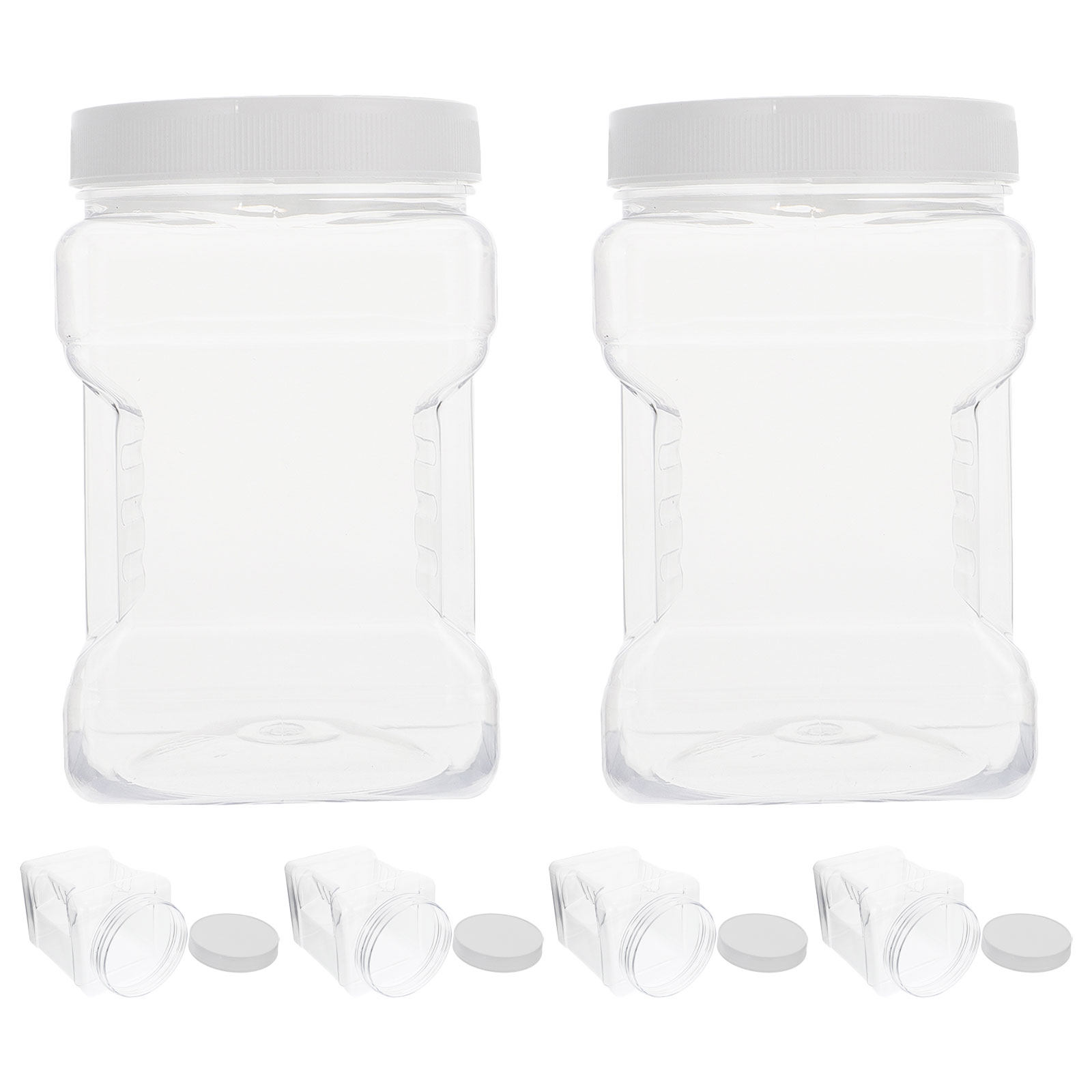 6Pcs Transparent Square Canist - Food Storage Containers review and price