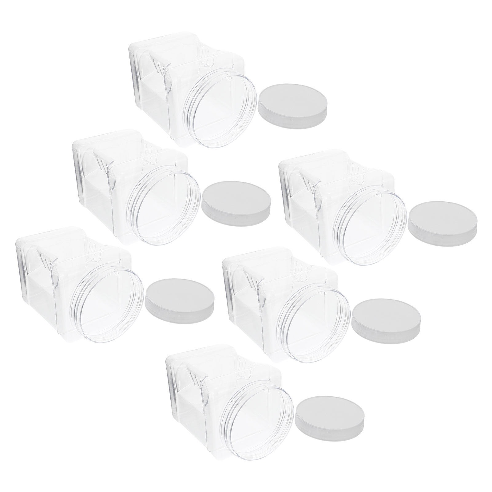 6Pcs Transparent Square Canist - Food Storage Containers review and price