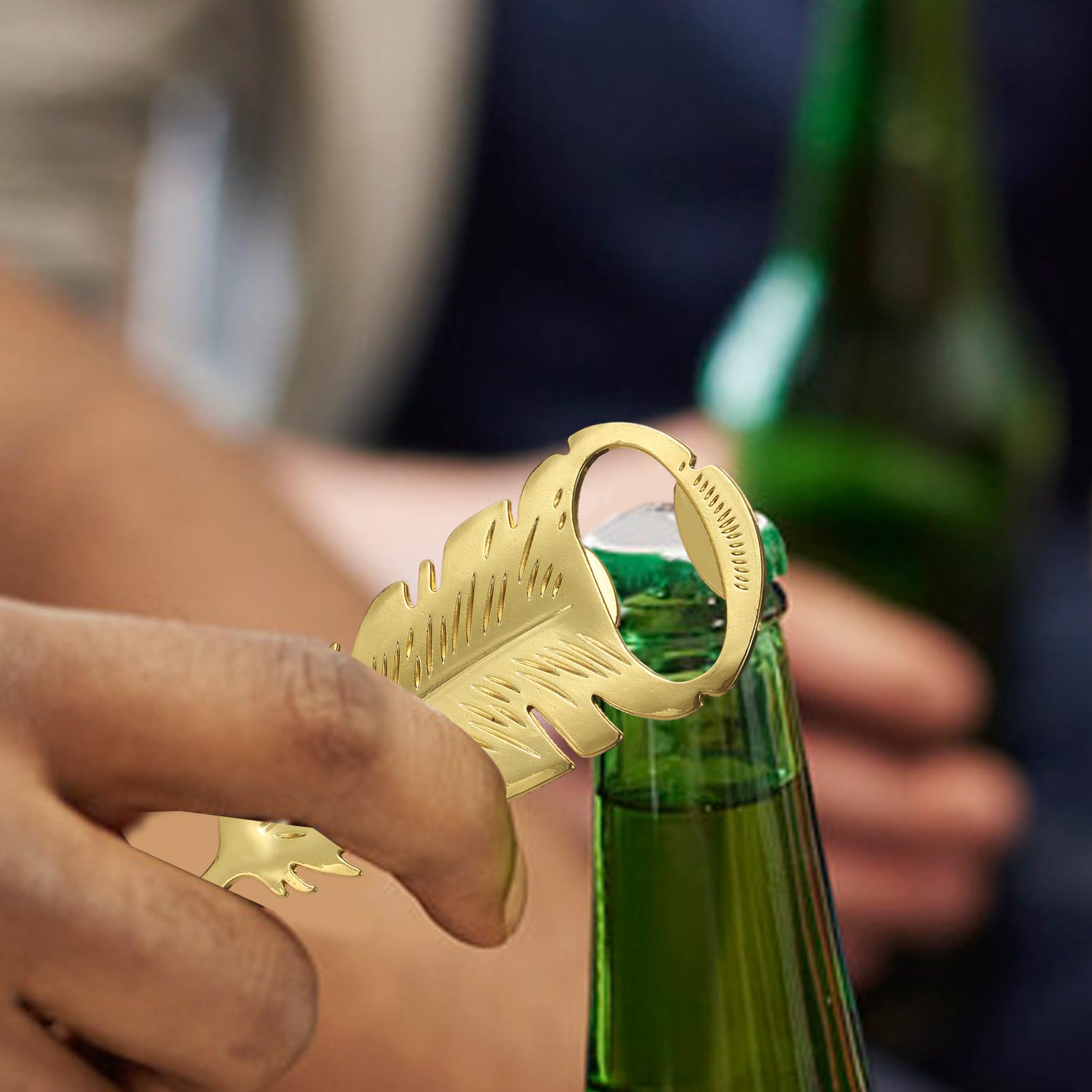 Beer Bottle Opener Gold Feathe - Kitchen Gadgets Home Party review and price