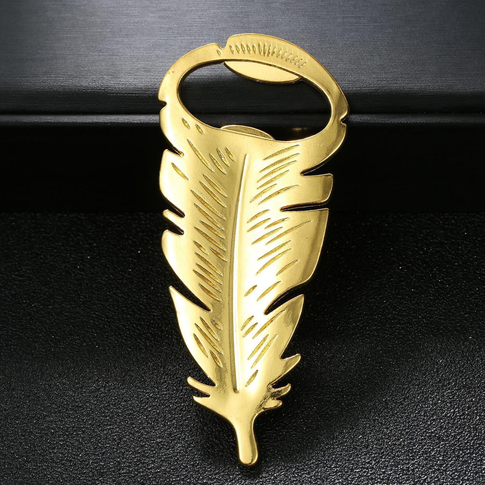 Beer Bottle Opener Gold Feathe - Kitchen Gadgets Home Party review and price