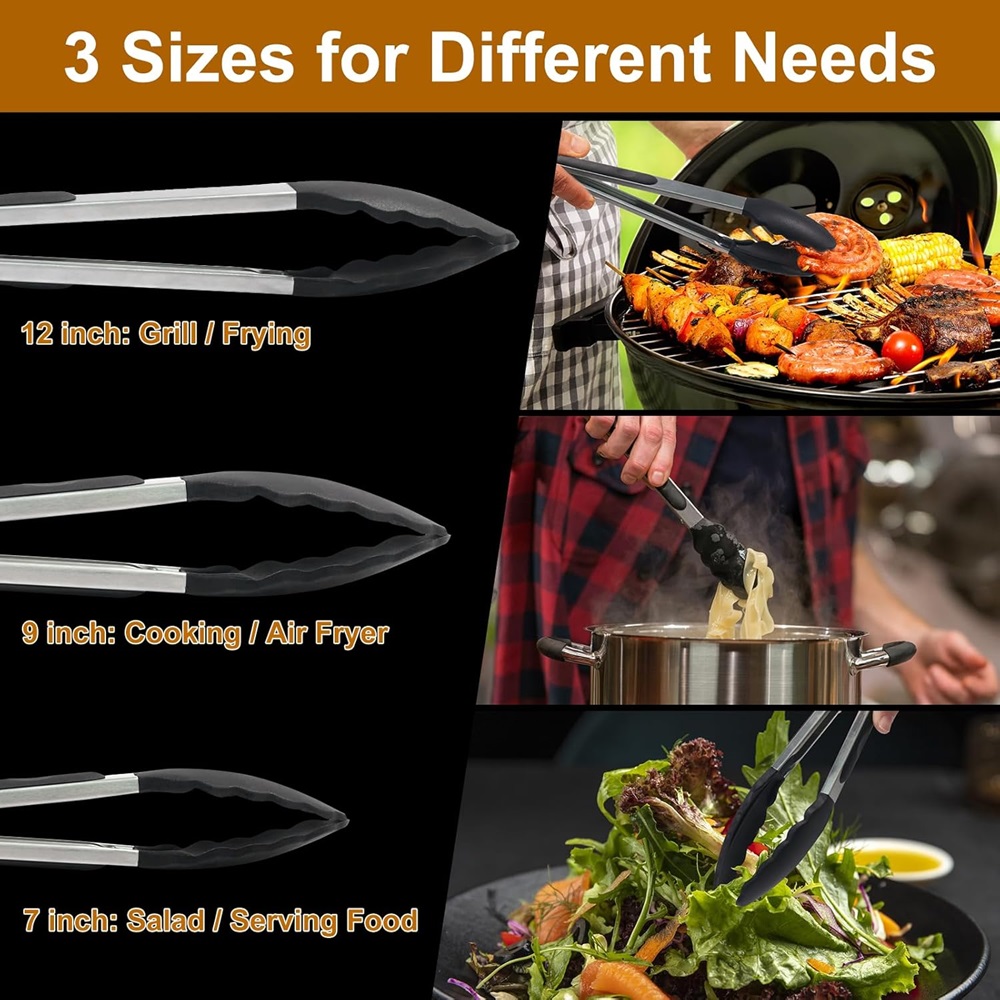 Silicone BBQ Grilling Tongs Ki - Kitchen Gadgets For Cooking review and price