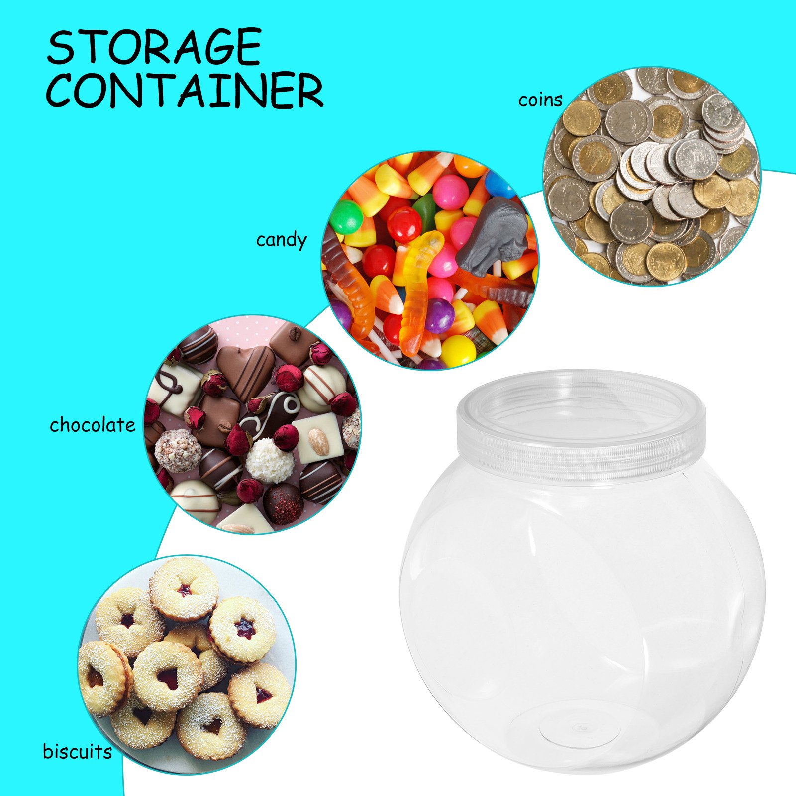 3Pcs Clear Sweet Jar 1500Ml Ro - Food Storage Containers review and price
