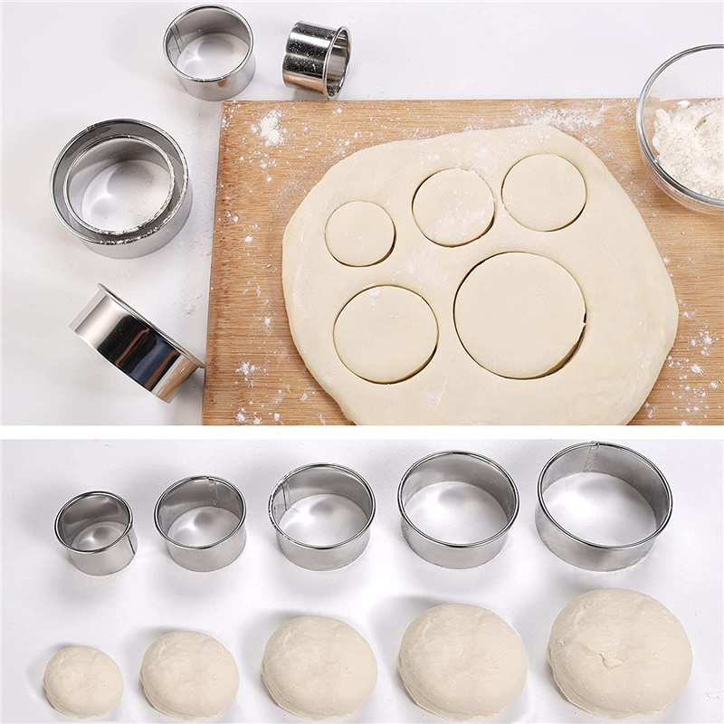 5PCS Round Stainless Steel Bis - Kitchen Gadgets For Cooking review and price
