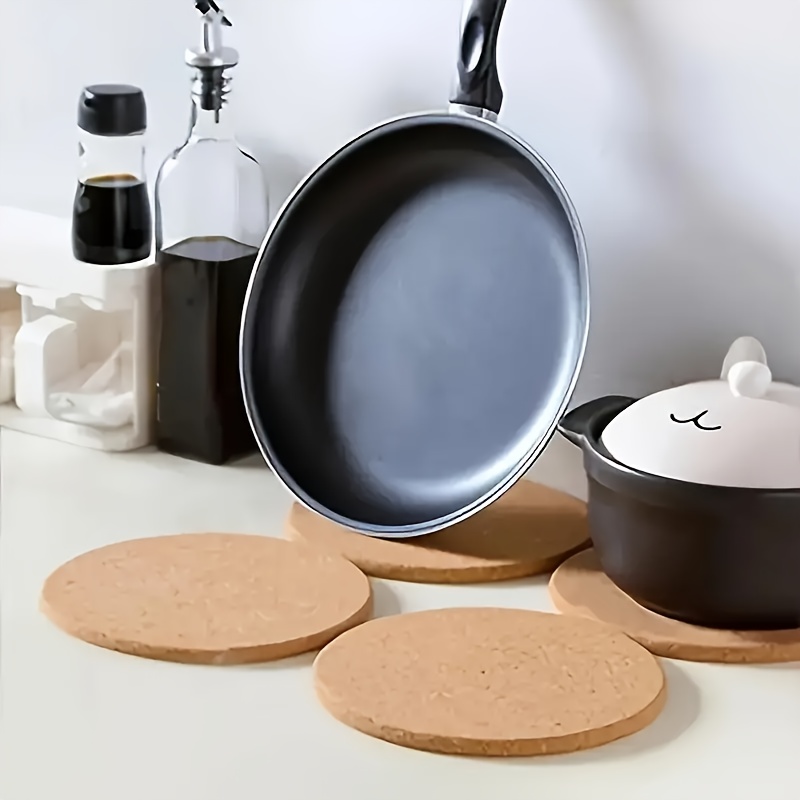 4Pcs Cork Pot Mat Heat Resista - Kitchen Gadgets In Japan review and price