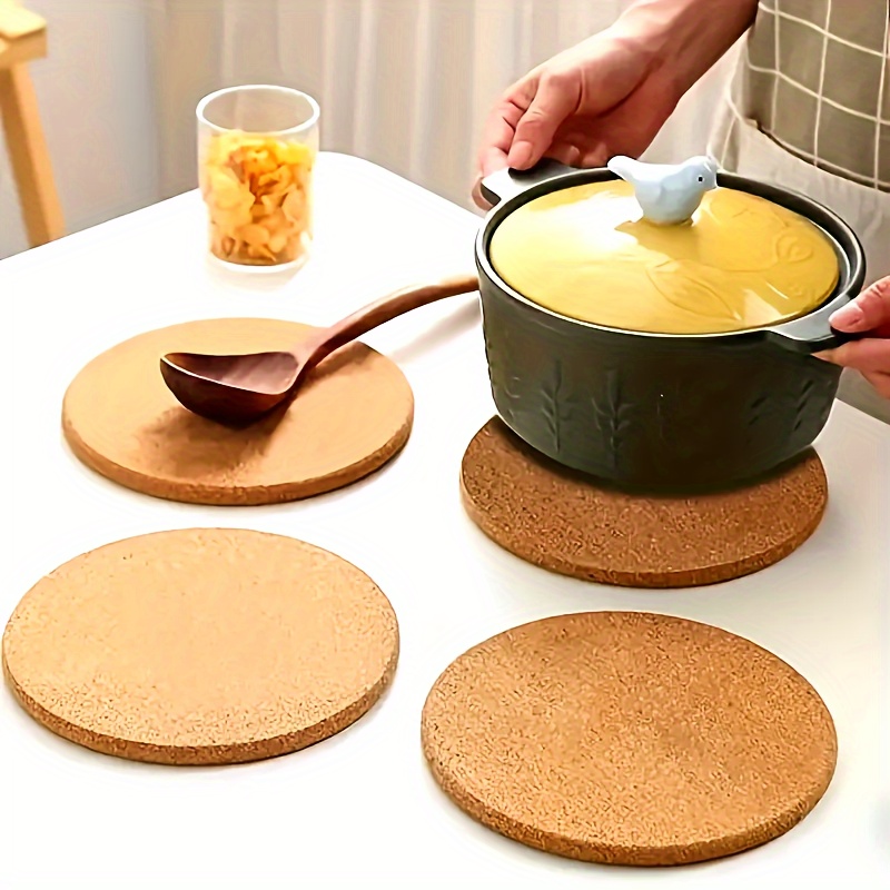 4Pcs Cork Pot Mat Heat Resista - Kitchen Gadgets In Japan review and price