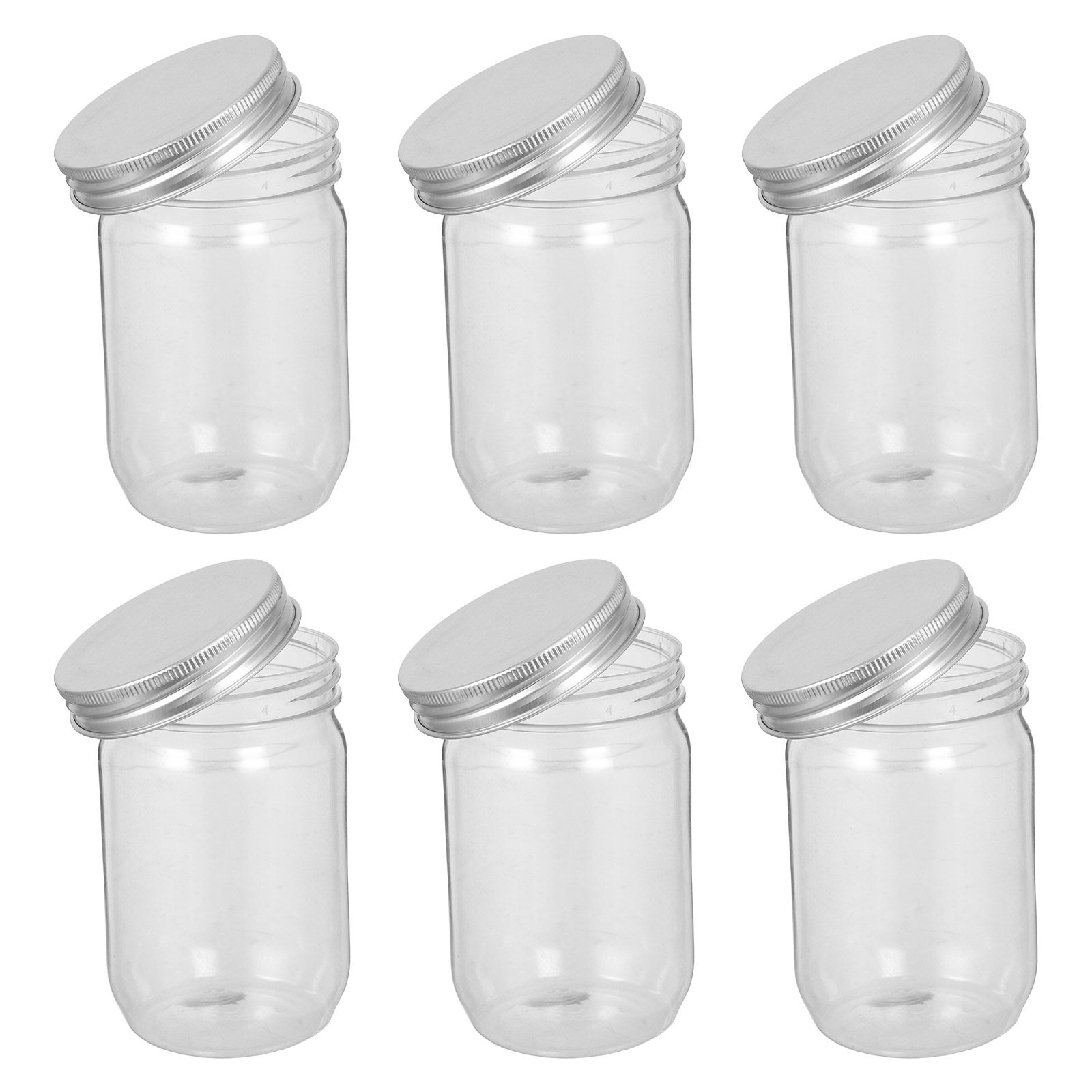 6Pcs Clear Plastic Mason Jars  - Food Storage Containers review and price